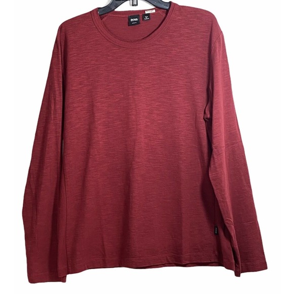 Hugo Boss Slim Fit Crew Neck Men's Ribbed Shirt L - Picture 2 of 10